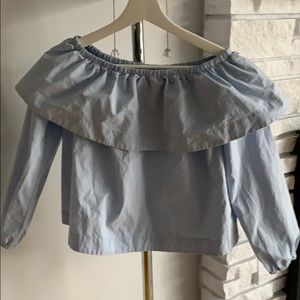 Baby blue off the shoulder Wilfred from Aritzia